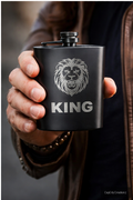The King Engraved Flask – Custom Gift for Him